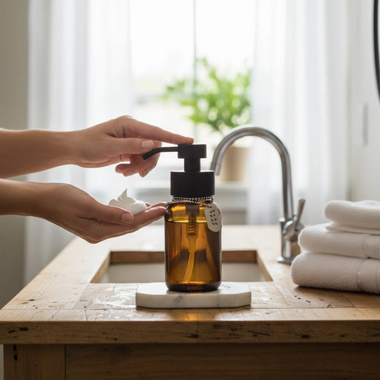 Glass Foaming Soap Dispenser with Eco Soap Tablet