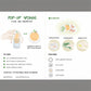 Plantish. Set of 3 - Pop up Sponges