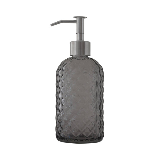 Slim Pump Diamond Lattice Glass Liquid Soap Dispenser