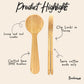 Bubble Gallery bamboo coffee scoop and bag clip combo tool for measuring and sealing coffee bags