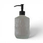 Slim Pump Crystalline Pattern Glass Liquid Soap Dispenser