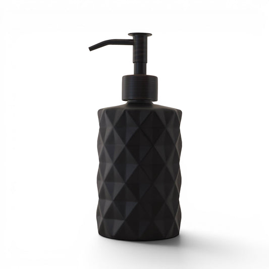 Slim Pump Diamond Pattern Glass Liquid Soap Dispenser